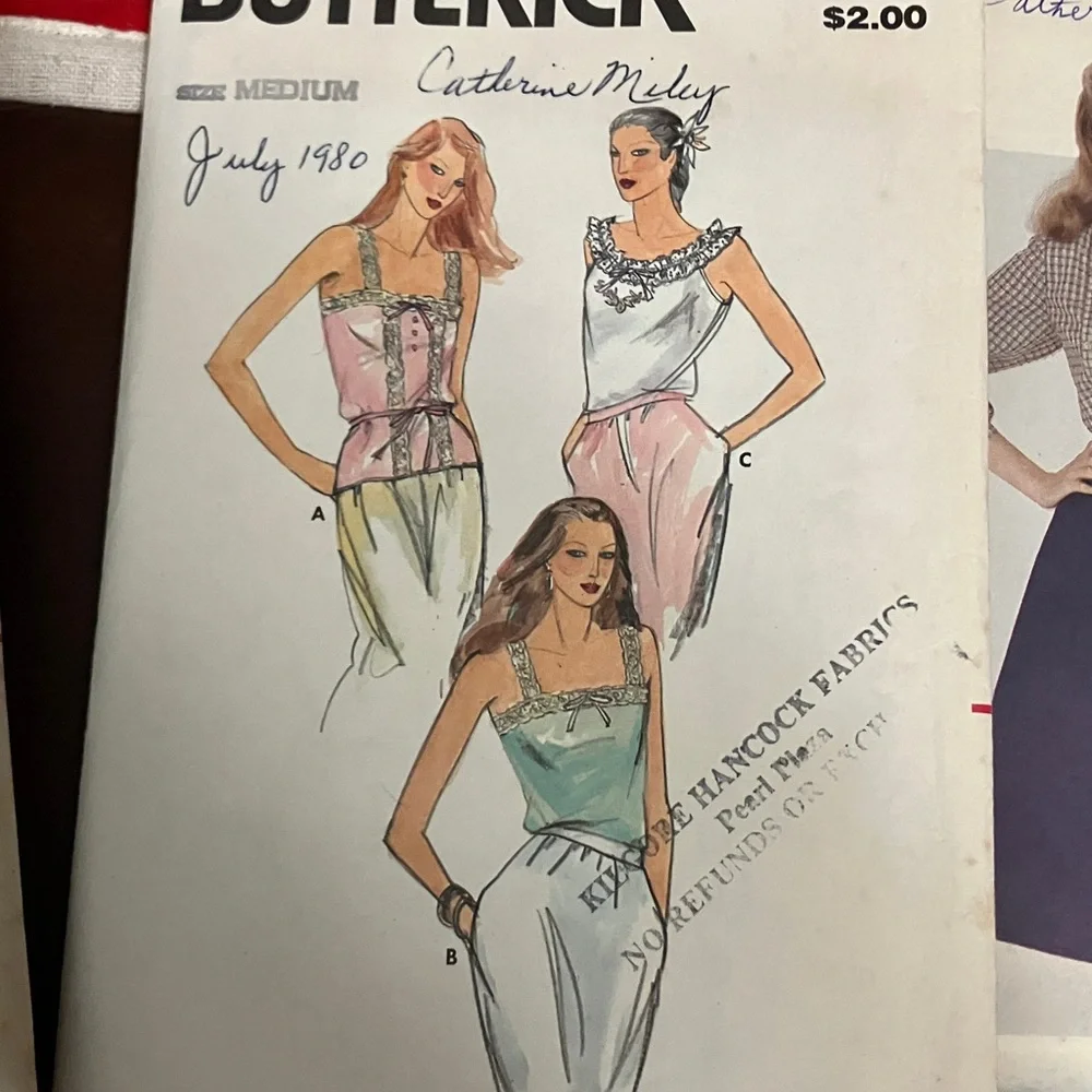 Lot of 5 Vintage 1980s Butterick & Simplicity Sewing Patterns Size Medium,14 &12